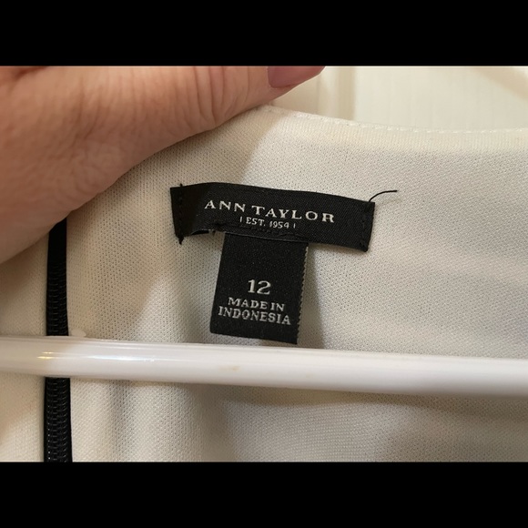 Ann Taylor, black and white striped dress, size 12 - Picture 3 of 7
